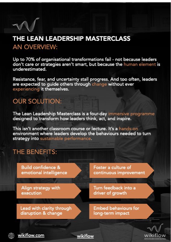 Wikiflow Lean Leadership Masterclass